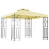 Bentley Garden 3m x 3m Steel Art Luxury Outdoor Gazebo - Cream