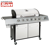 Sydney Premium 6 Burner Gas BBQ with side burner – Stainless Steel