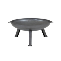 Large 80cm Round Oil Finished Fire Pit