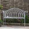 Duchmano Outdoor Metal Estate Bench In Silver