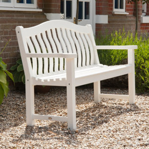 Newry Outdoor Turnberry 5ft Wooden Seating Bench In White