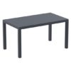 Aboyne Outdoor Rectangular 140cm Dining Table In Dark Grey