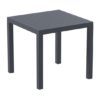 Aboyne Outdoor Square 80cm Dining Table In Dark Grey