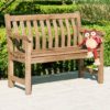 Strox Outdoor Children Wooden Seating Bench In Chestnut