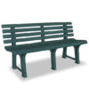 Derik Outdoor Plastic Seating Bench In Green