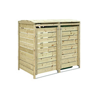 FSC Double Wooden Bin Storage Wide Panel