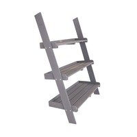 FSC® Certified Wide Wooden Ladder Planter - Grey