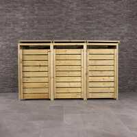 FSC® Certified Wide Panel Wooden Triple Bin Store