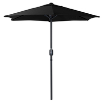 2m Patio Market Garden Parasol Black