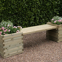 Charles Bentley Wooden Windermere Garden Planter Bench FSC® Certified