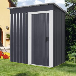 Galvanized Steel Garden Patio Tool Shed