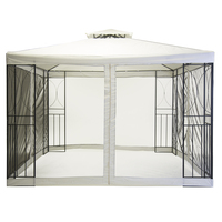 3m x 3m Steel Art Gazebo With Fly Screen