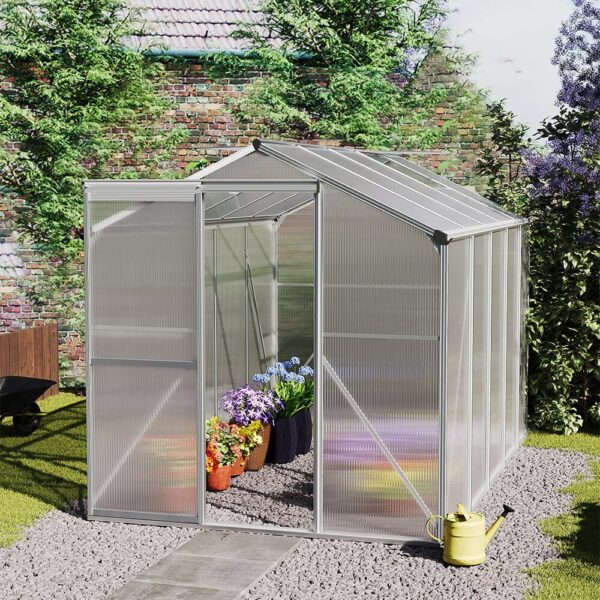 Aluminium Hobby Greenhouse with Window Opening