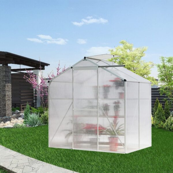 Aluminium Hobby Greenhouse with Window Opening With Base/Without Base