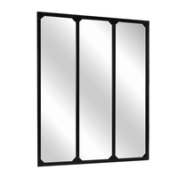 Large Industrial Mirror Black