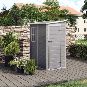 Livingandhome Plastic Outdoor Garden Tool Shed