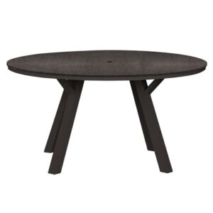 Pengta Outdoor Round 150cm Ceramic Top Dining Table In Slate