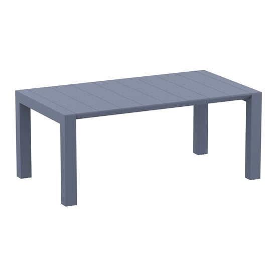 Ventsor Outdoor Medium Extending Dining Table In Dark Grey