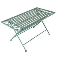 Wrought Iron Coffee Table – Sage Green