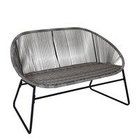 Zanzibar 2 Seater Bench Grey