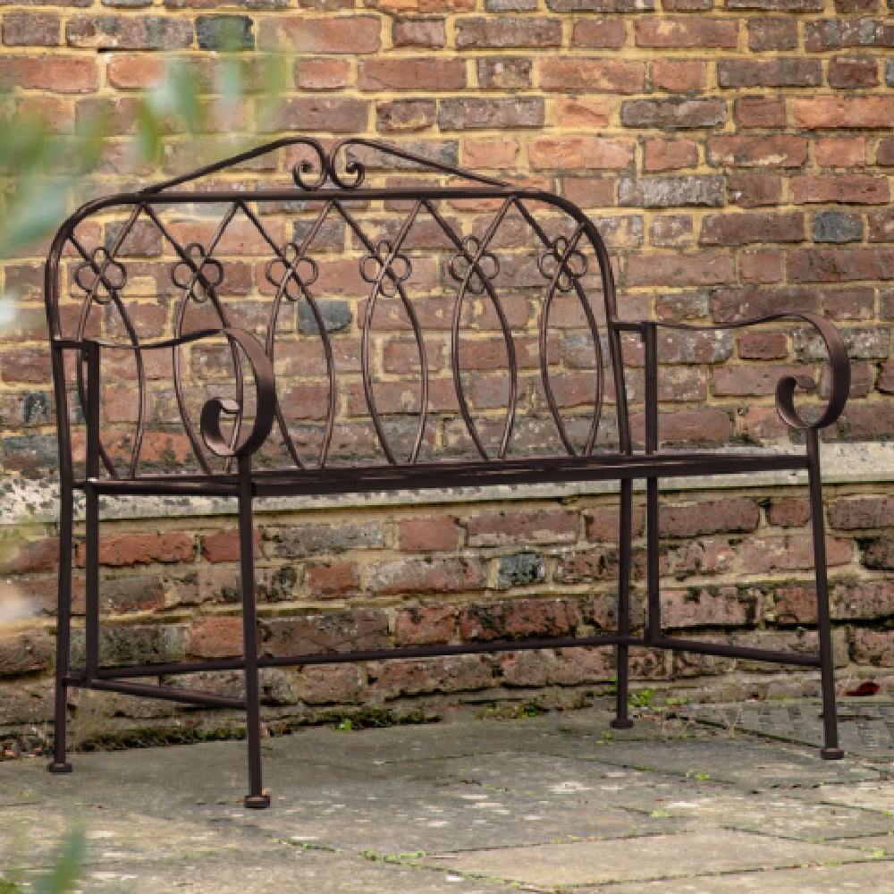 Marne Outdoor Metal Seating Bench In Nior