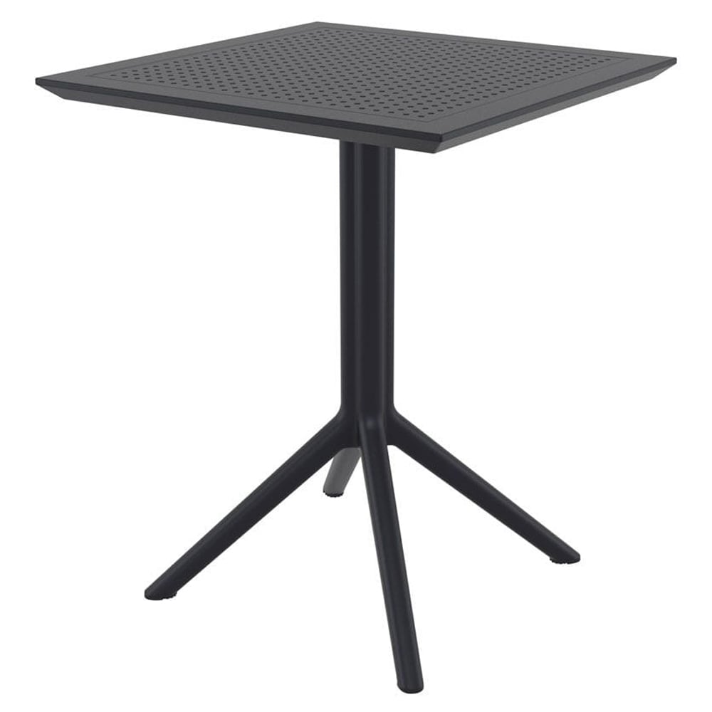 Fornebu Wooden Outdoor Dining Table In Black