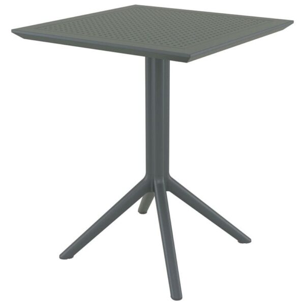Fornebu Wooden Outdoor Dining Table In Dark Grey