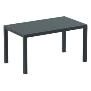 Albany Resin Outdoor Rectangular Dining Table In Dark Grey