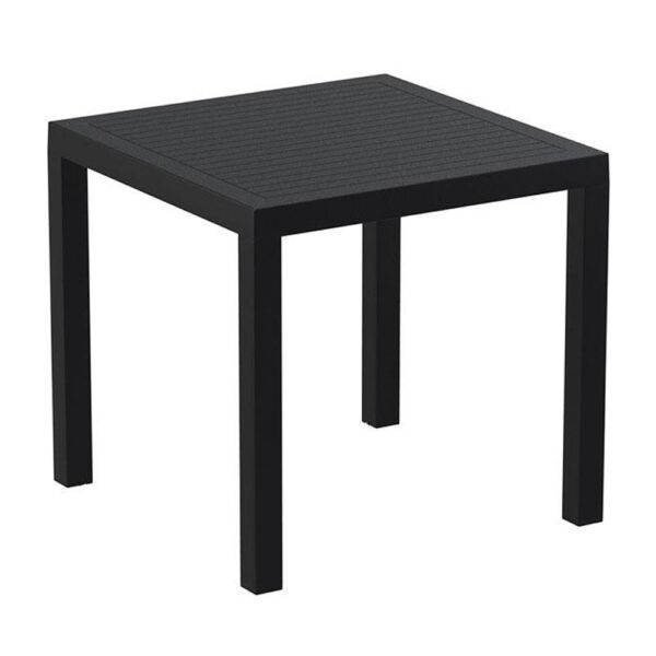 Albany Resin Outdoor Square Dining Table In Black