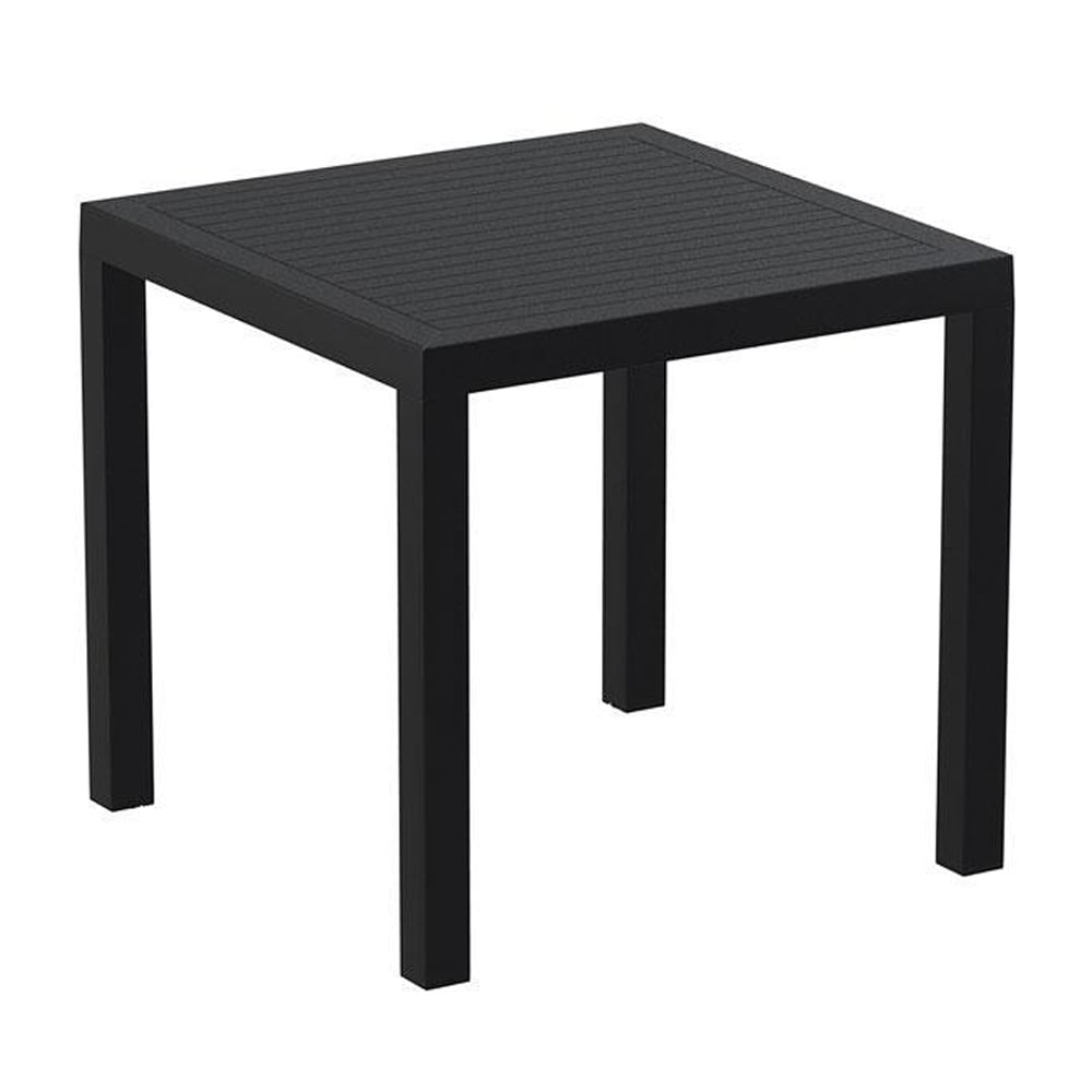 Albany Resin Outdoor Square Dining Table In Black