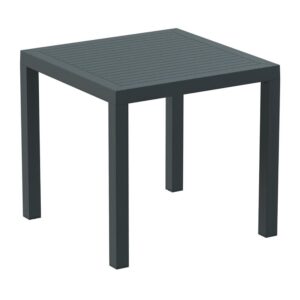 Albany Resin Outdoor Square Dining Table In Dark Grey