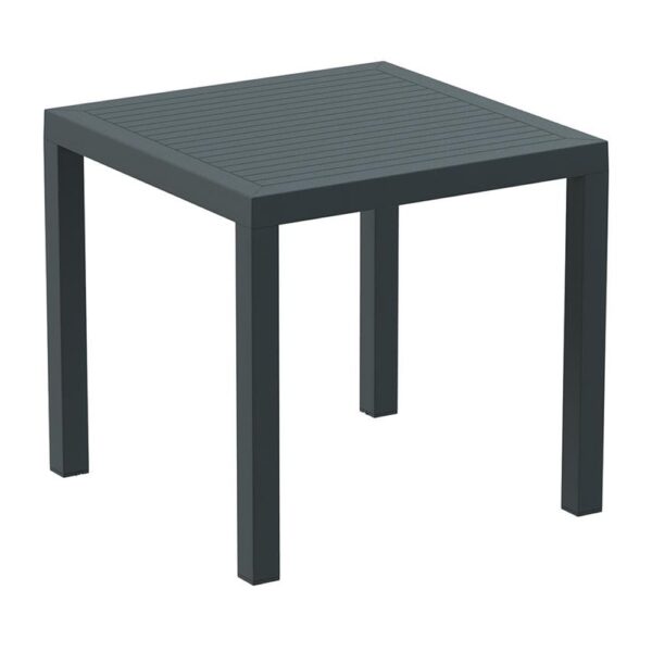 Albany Resin Outdoor Square Dining Table In Dark Grey