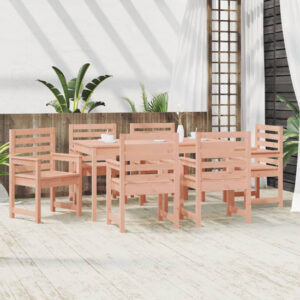 Carson Solid Wood Douglas 7 Piece Garden Dining Set In Natural