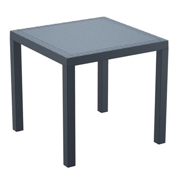 Ottawa Resin Outdoor Dining Table In Dark Grey