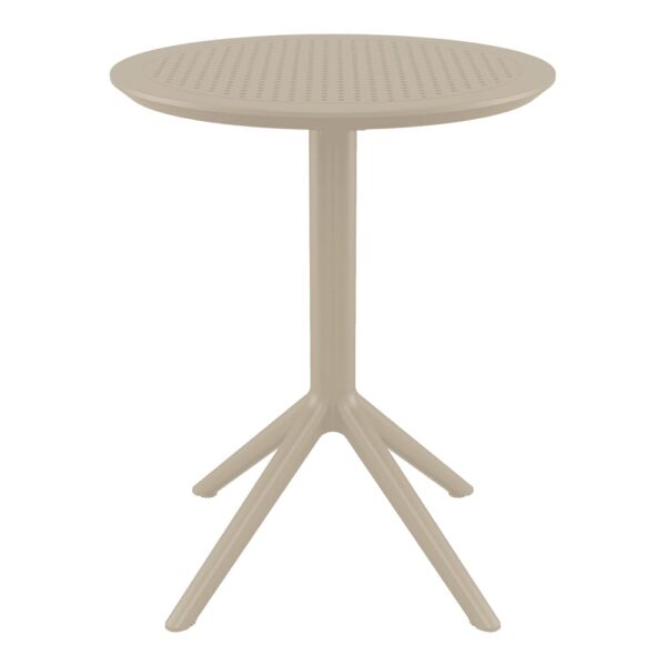 Shipley 60cm Polypropylene Outdoor Dining Table In Taupe