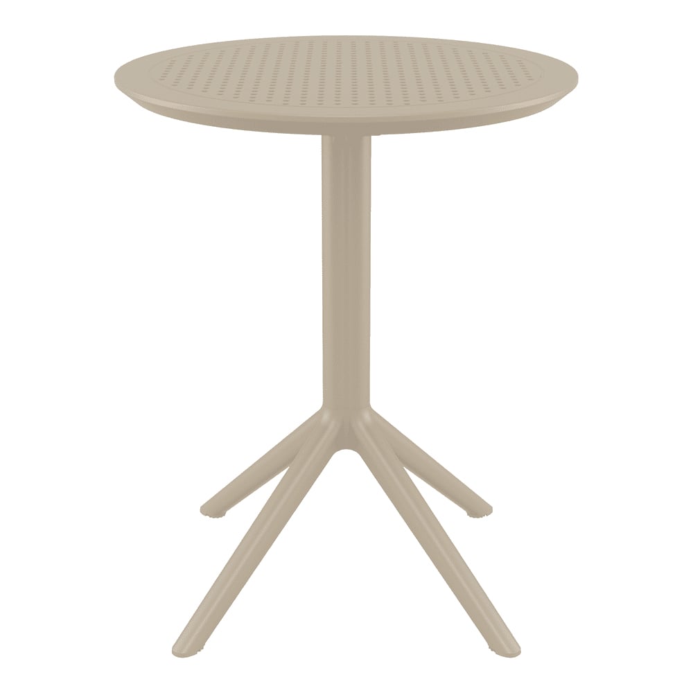 Shipley 60cm Polypropylene Outdoor Dining Table In Taupe