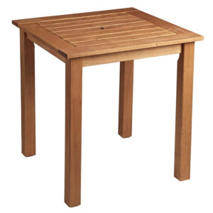 Marietta Outdoor Wooden Square Dining Table In Natural