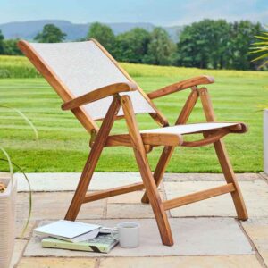 Ozone Outdoor Wooden Recliner Dining Bench in Golden Brown
