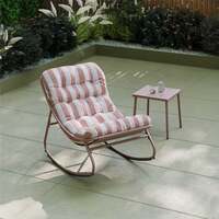 Porto Terracotta Stripe Rocking Chair