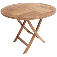 Teak Round Folding Dining Table