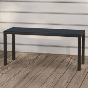 Alfresco Outdoor Metal Garden Bench in Black