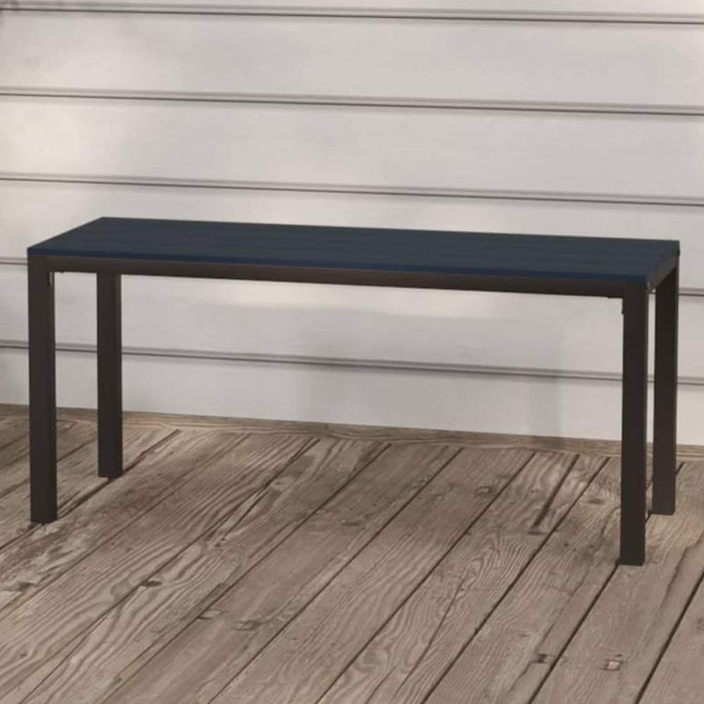 Alfresco Outdoor Metal Garden Bench in Black