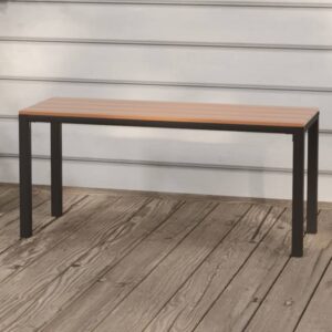 Alfresco Outdoor Metal Garden Bench in Brown