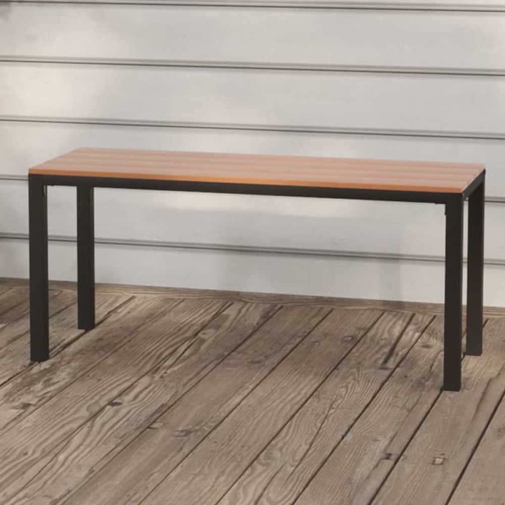 Alfresco Outdoor Metal Garden Bench in Brown