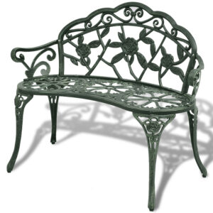 Zavino Outdoor Aluminium Seating Bench in Green