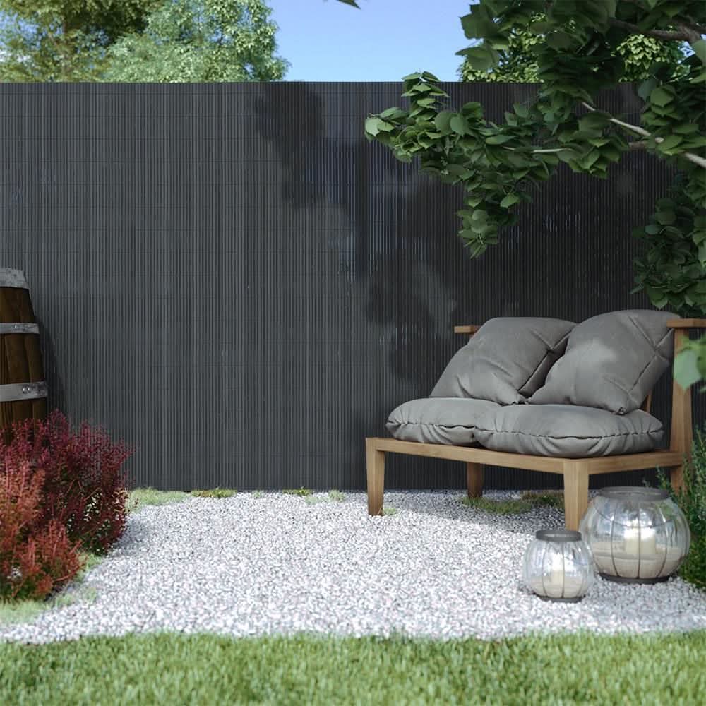 Dark Grey Garden Fence Outdoor Privacy Screen - 1.2 x 3 m