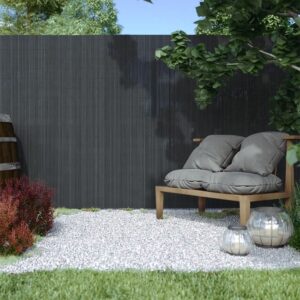 Dark Grey Garden Fence Outdoor Privacy Screen – 1.5 x 5 m
