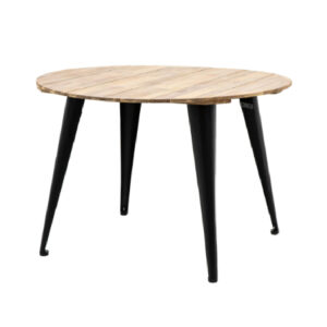 Pocola Outdoor Wooden Round Dining Table In Natural