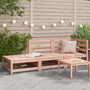 Etreno Outdoor Solid Douglas Wood Corner Seating Set in Natural